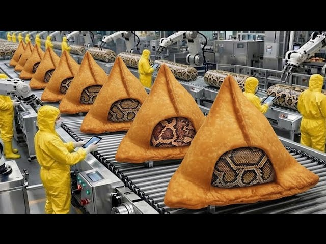 Inside a Modern Manufacturing Plant: How Python Meat Is Processed into Samosa (Full Process)