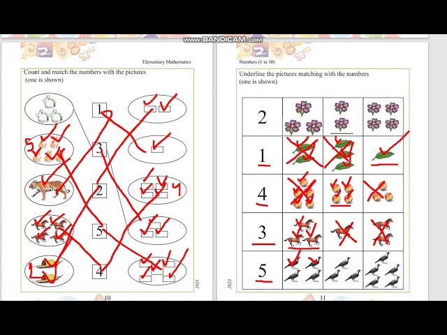 Class 1 Math Chap-3 (Number 1-10) PG- (9-14) NCTB English Version.