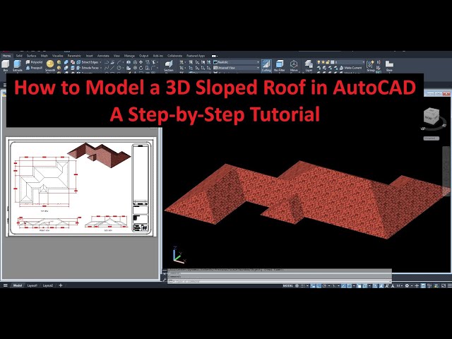 How to Model a 3D Sloped Roof in AutoCAD | Step-by-Step Tutorial