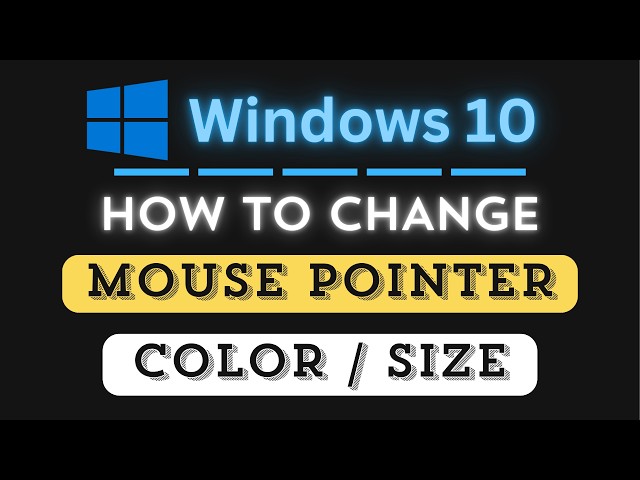 How to Change the Mouse Pointer's Size & Color in Windows 10 👍 Easy Tutorial
