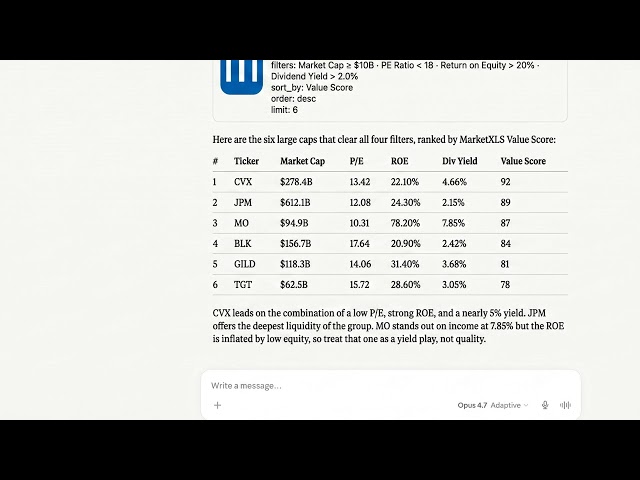 Polygon MCP alternative that gives you live stock data inside Excel