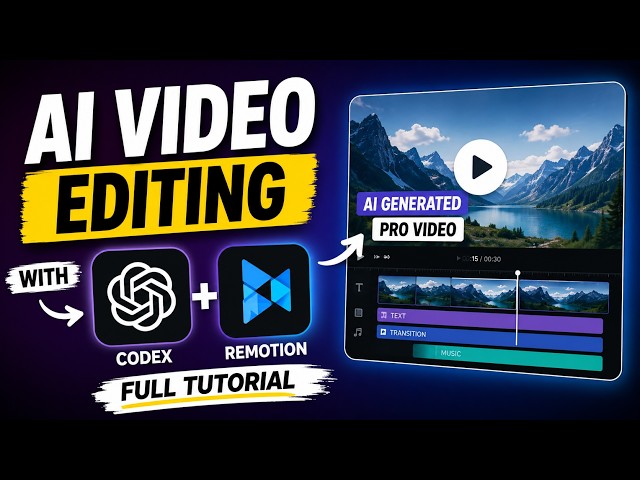Edit Videos Automatically with AI | Codex + Remotion Full Tutorial
