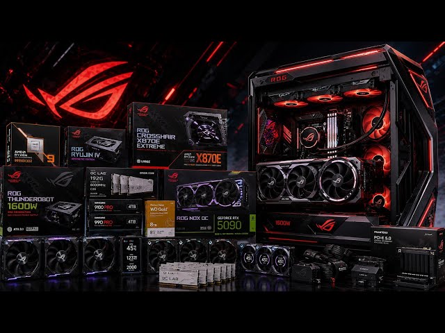 ULTIMATE ASUS ROG RTX 5090 NOX OC | RYZEN 9 9950X3D2 GAMING PC BUILD | ASUS ROG Hyperion GR701 