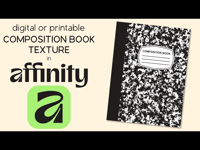 Affinity by Canva | Composition Book Texture for Digital or Print | Procedural Texture, Threshold