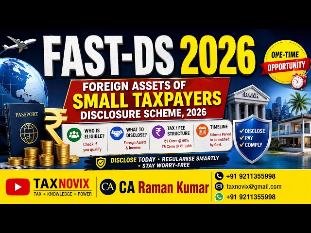 FAST-DS 2026 Explained | Foreign Assets Disclosure Scheme for Small Taxpayers | PART-1