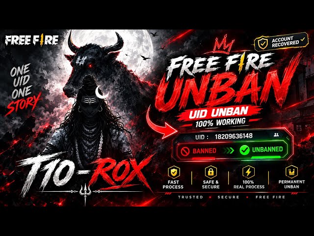 FREE FIRE ID UNBAN METHOD 2026 🔥 100% Working? | Permanent Ban Recovery | UID Unban Trick