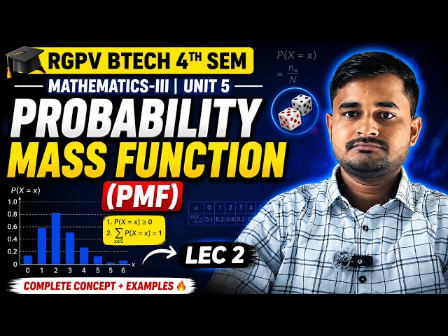 Probability Mass Function (PMF) Explained | Unit 5 Lec 2 | RGPV Mathematics 3 | BTech 4th Sem 2026