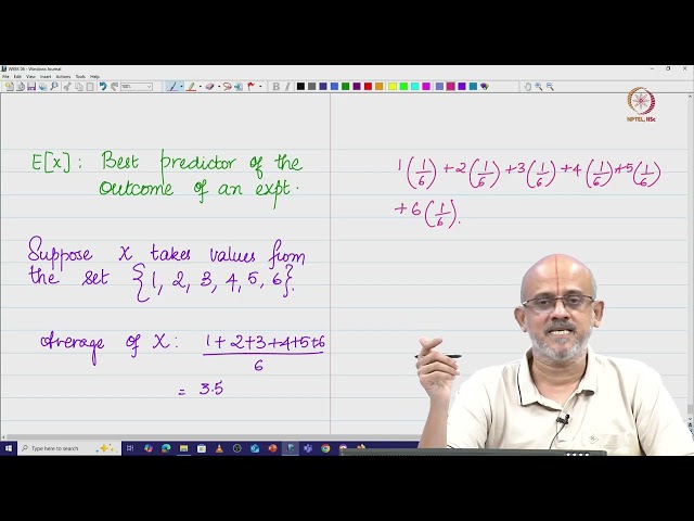 Lec 38 Expected Value of Random Variable
