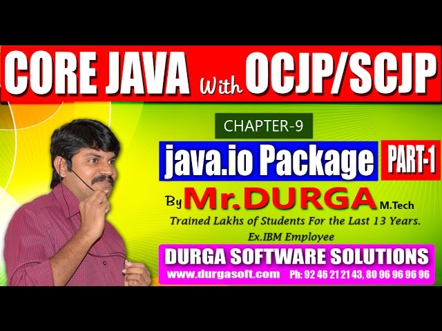 Core Java With OCJP/SCJP-java IO Package-Part 1 || File I/O