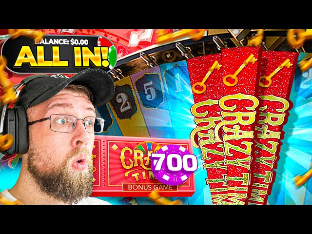BIG ALL IN BET HITS A CRAZY TIME GAME SHOW (INSANE)