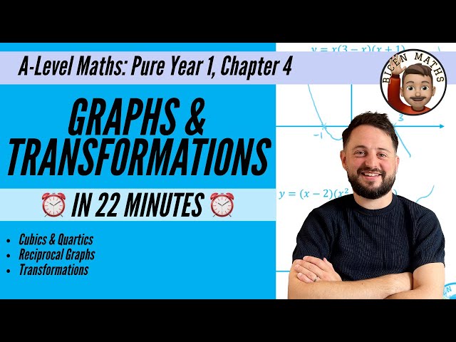 Graphs & Transformations in less than 22 minutes • A-Level Maths, Pure Year 1, Chapter 4 📚