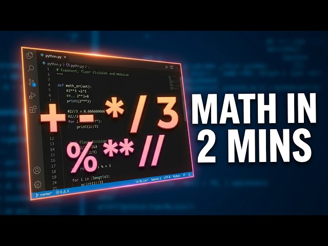Python Math Operators Explained in under 1 Minutes (Beginner Friendly)