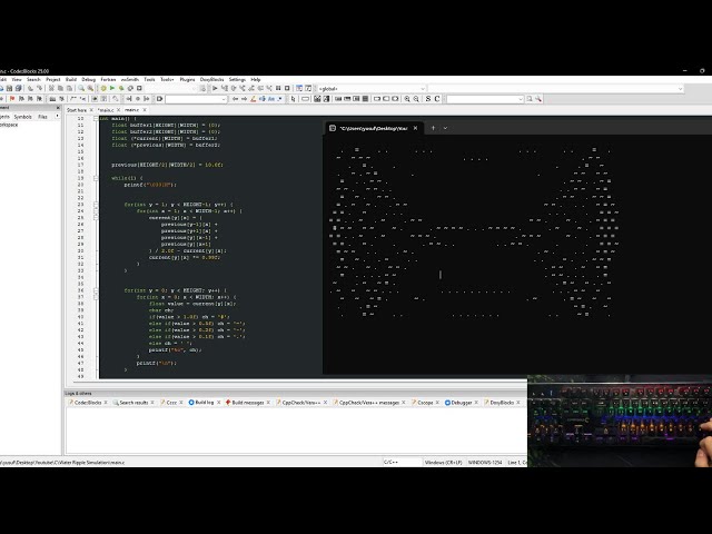ASMR Programming - Water Ripple Simulation - No Talking