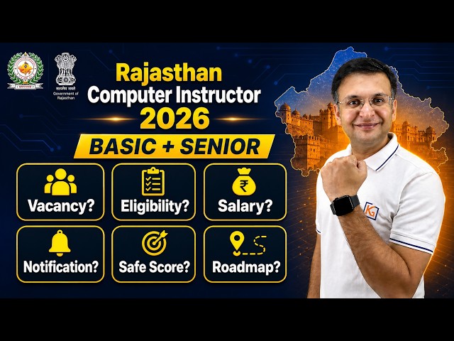 Rajasthan Computer Instructor 2026: Vacancy, Eligibility, Salary, Notification, Safe Score, Strategy