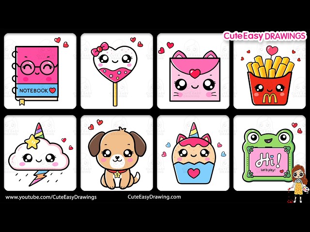 Cute Easy Drawings Collection | Sunday Special 1-Hour-Long Tutorials for Kids & Toddlers!