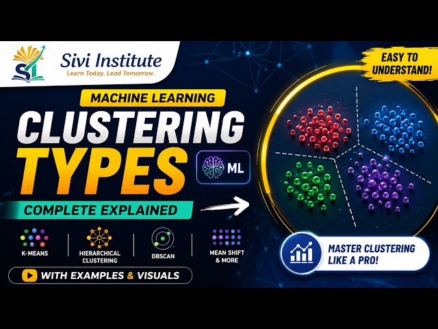 Clustering Types in Machine Learning | Complete Beginner to Advanced Guide | Sivi Institute #youtube