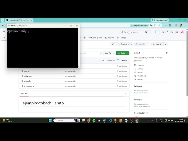 5to bachillrato como subir en git hub desde visual studio code