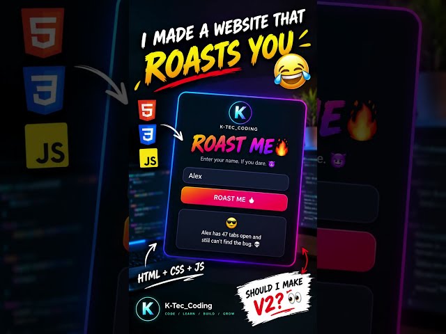 🔥 I Made a Website That ROASTS You 😂💀