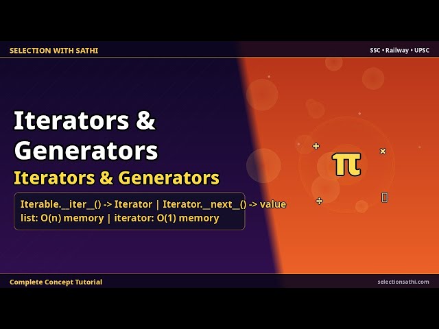 Iterators & Generators | Iterators & Generators | Selection With Sathi