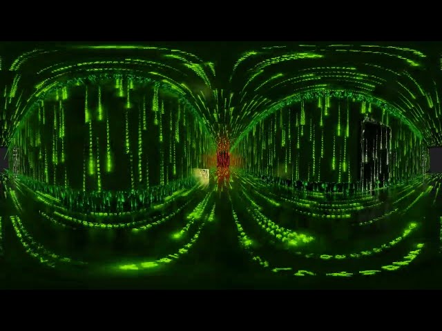 VR 360 Code rain Corridor | Short Animation Test