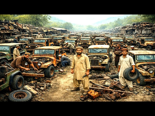 Pakistani Workshop Transforms Totally Damaged Jeep into a Cool Vehicle - @Pakistani-Hands