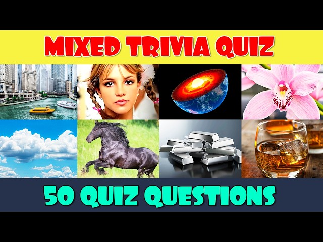 Mixed Trivia Quiz 🧠 50 Quiz Questions