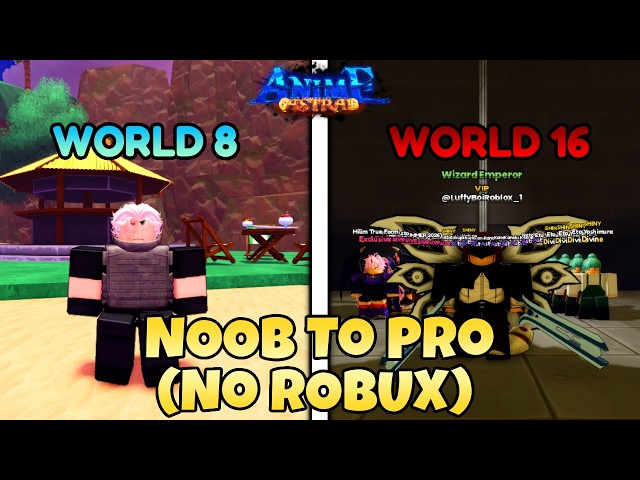 From Noob to Pro in Anime Astral Simulator Without Spending ANY Robux! (Full Progression)