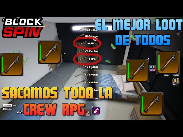 🔥BLOCK SPIN🔥THE BEST LOOT EVER WE TOOK OUT THE WHOLE CREW RPG💥💥🔥🔥