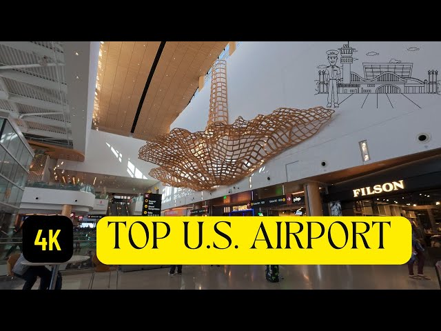 Seattle Tacoma International Airport COMPLETE Tour Concourse A to S | POV Walk of Sea-Tac SEA ✈️ 4K