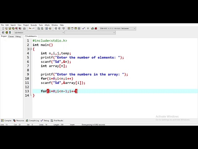 C Program to implement Bubble Sort || Coding Guide for Beginners|| #programming