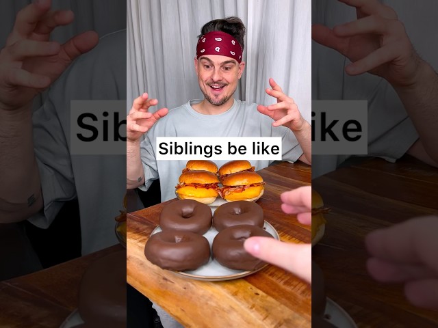 How to keep peace at home by SHARING SNACKS with your sibling?| CHEFKOUDY😭❤️🍔🍩
