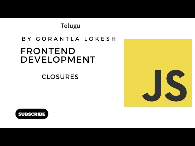 JavaScript Tutorial for Beginners #17: Closures in JavaScript #telugu #closures #javascript
