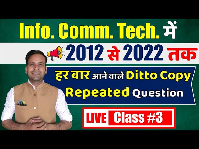 Nta Ugc Net Paper 1-ICT Live Mock Test #3