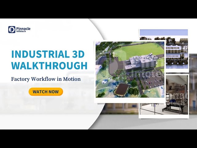 Industrial 3D Walkthrough | Factory Floor Animation with Workflow Simulation | Pinnacle