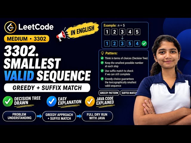 LeetCode 3302 | Find the Lexicographically Smallest Valid Sequence | POTD