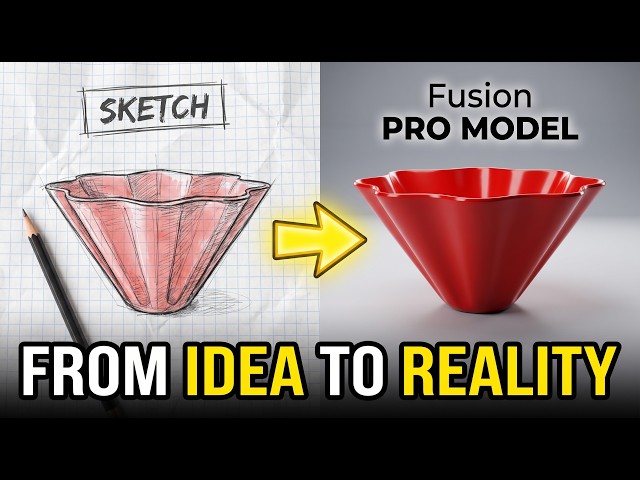 How to Model a Wavy Planter Bowl in Autodesk Fusion (Sketch to 3D Print)