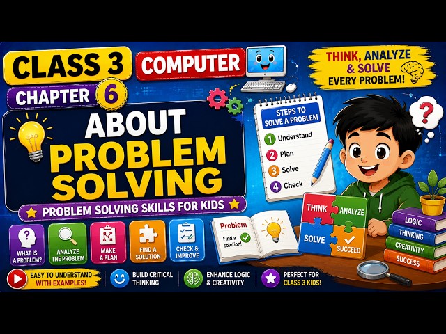 Class 3 Computer Chapter 6 | About Problem Solving | Problem Solving Skills for Kids