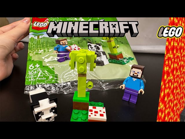 LEGO Minecraft  Building LEGO 30672: Steve and Baby Panda LEGO #Minecraft #LEGO30672 #BabyPanda