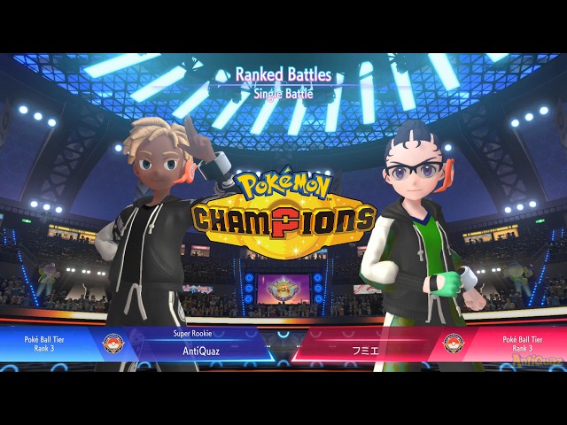 10. Pokémon Champions [Ranked Single Battle] [Season M-2] [Poké Ball Tier] [Rank 3] [#10]