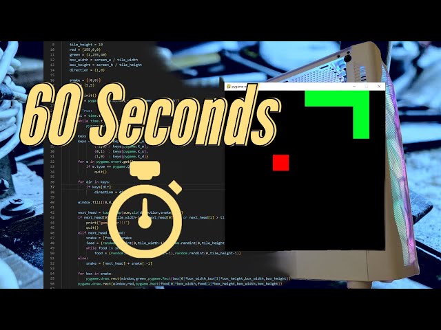 I Coded Snake in Python Under 60 Seconds 🔥