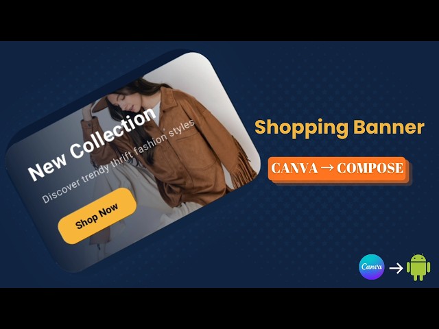 ReWear Shopping App Banner UI | Canva to Jetpack Compose Android Studio Tutorial