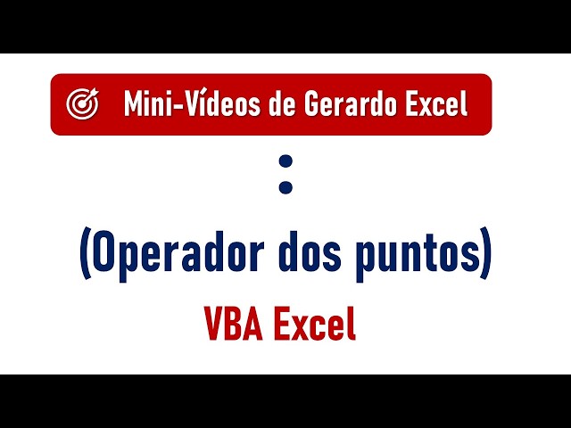 🧩 How to use the ':' operator in Excel VBA
