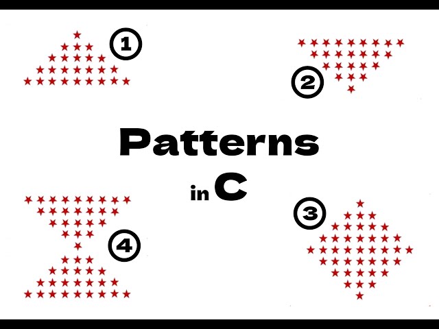 Patterns in C (Part 2) | Star Pattern Programs in C | Pyramid, Diamond & Hourglass Patterns