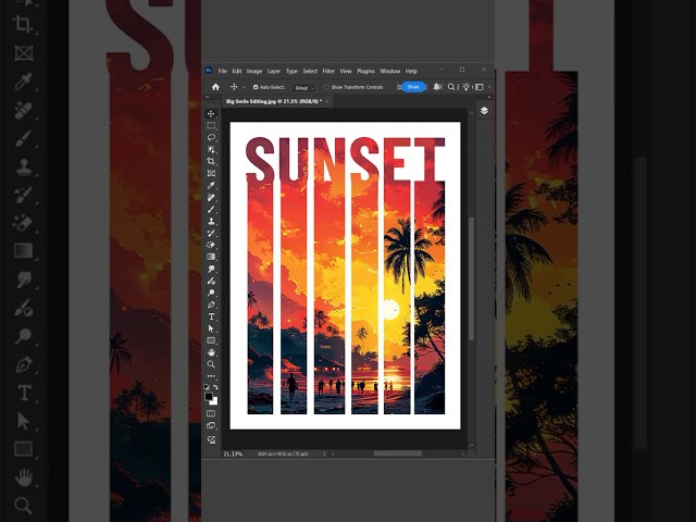 Poster Design in Photoshop - How to Create This Simple Poster with Text Overlay!