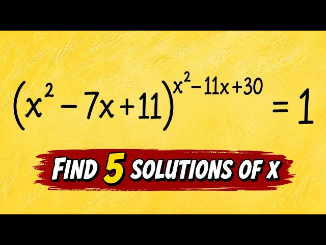 99% Can't Find All 5 Solutions! 😱 Amazing Math Olympiad Question