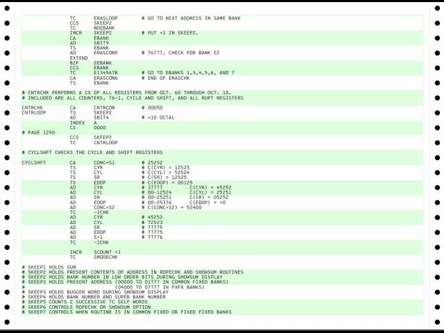 Assembling the Apollo 11 Guidance Computer source code and create beautiful printouts - M148