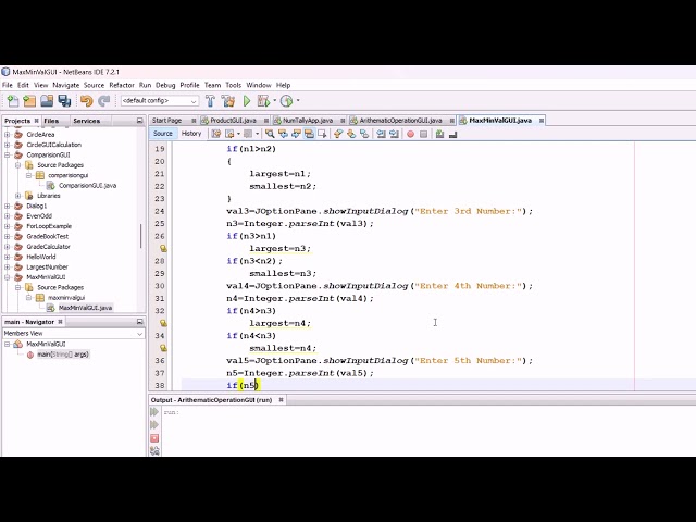 Lecture-08| Java Comparison| Smallest Largest Value| GUI Apps| Part-02