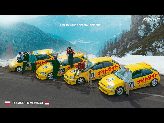 DRIVING HONDA CIVICs TO MONACO | Nightride