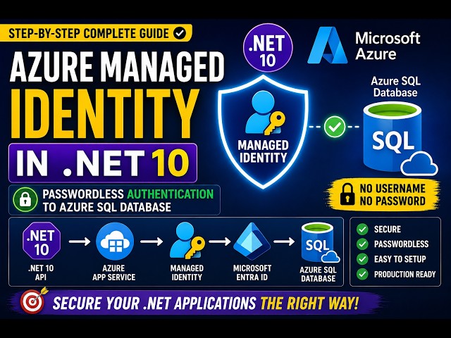 Azure Managed Identity in .NET | Passwordless Azure SQL Authentication | Step-by-Step Demo