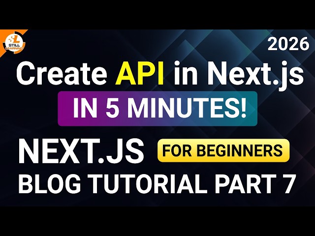 Next.js API Routes Tutorial | Create a Simple GET API in Next.js 15 (App Router) | Beginner Guide #7